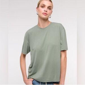 Abercrombie Relaxed Crewneck Tee - Sage Green